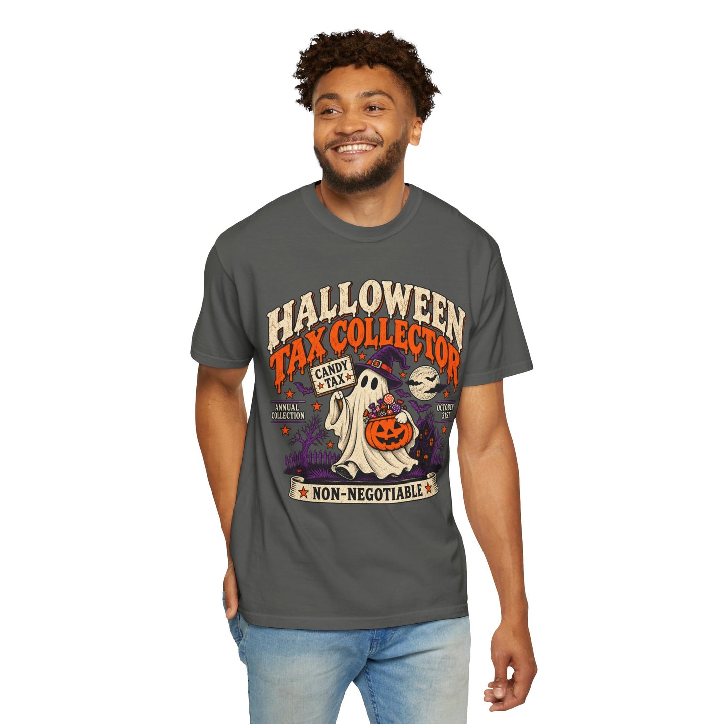 Funny Halloween Shirt, Vintage Halloween Tee, Retro Ghost Candy Tax Shirt