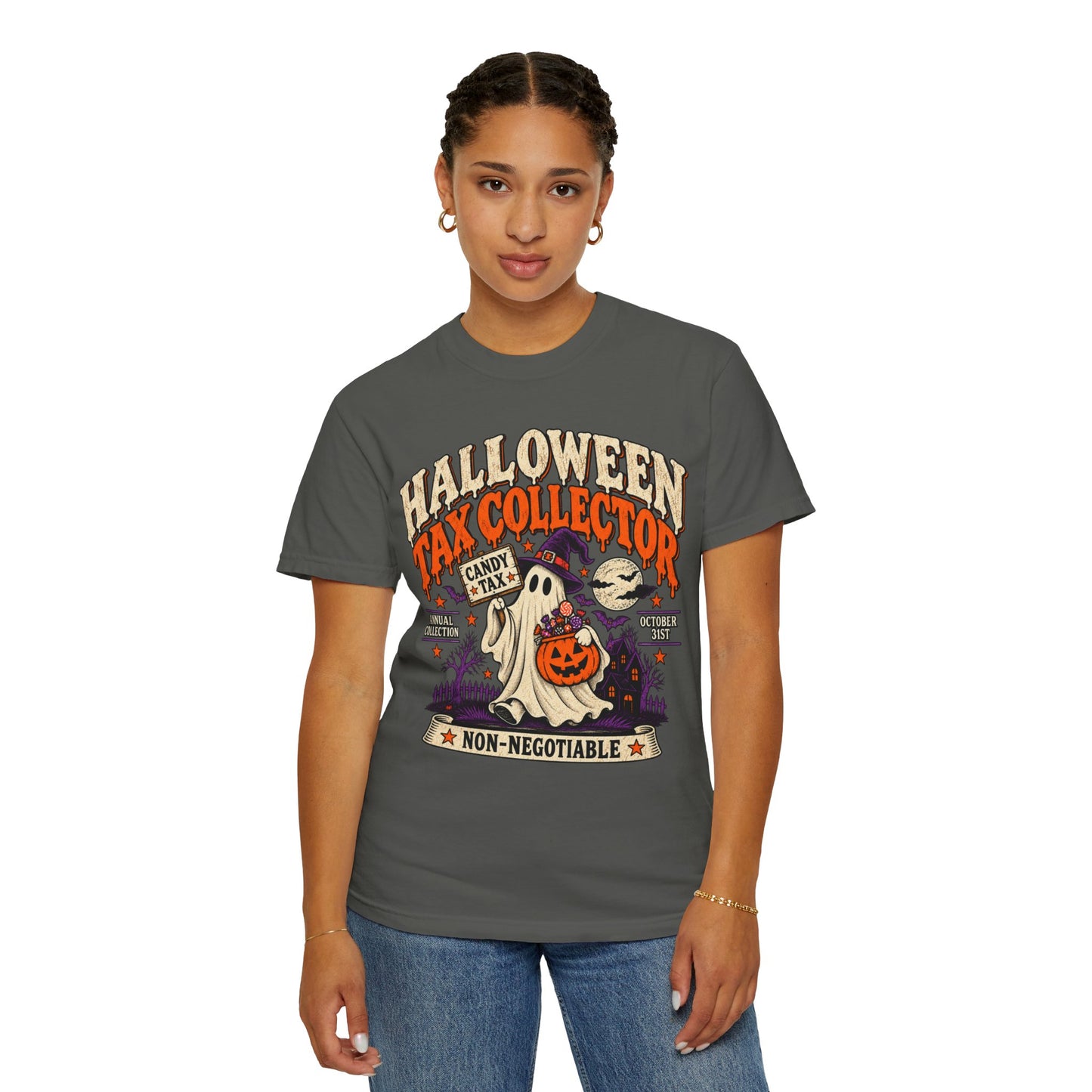 Funny Halloween Shirt, Vintage Halloween Tee, Retro Ghost Candy Tax Shirt