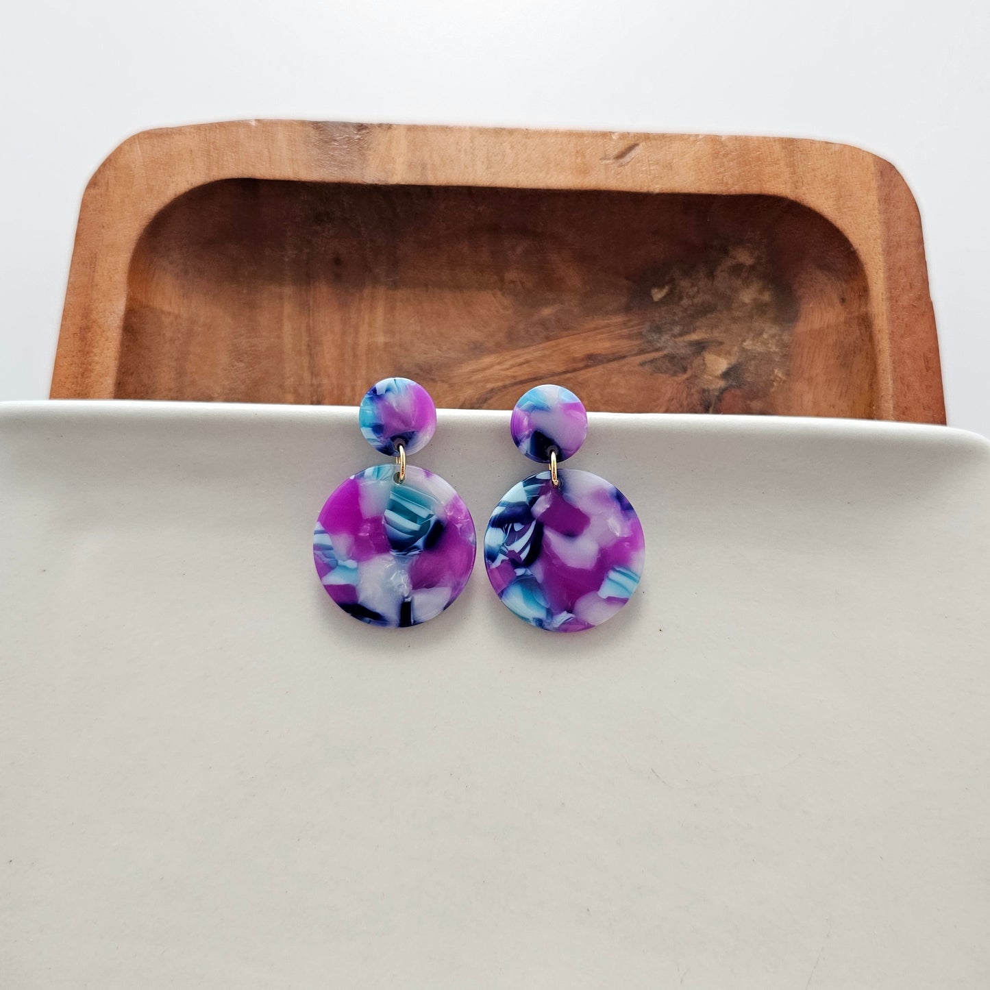 Addy Dangle Earrings - Purple Party