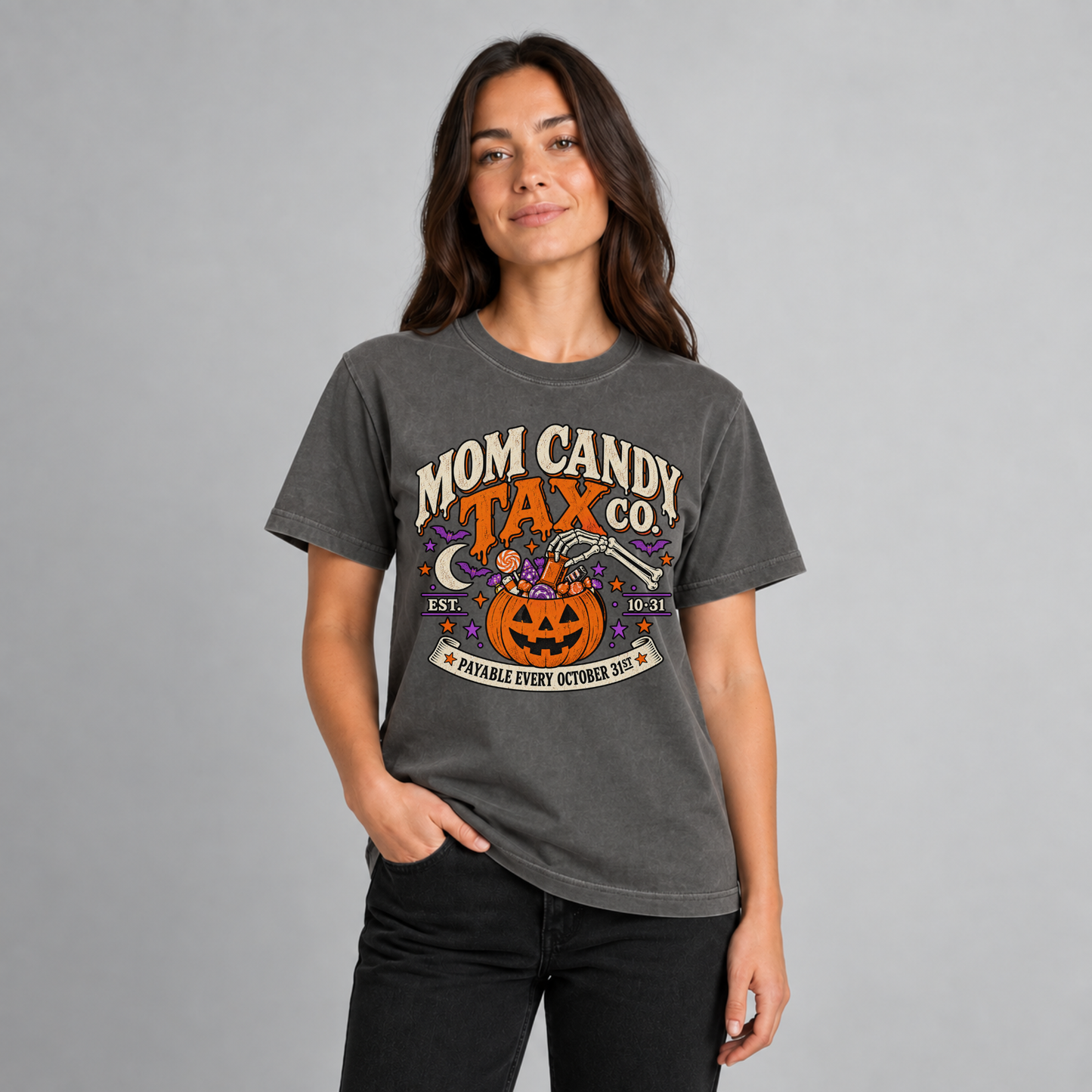 Mom Halloween Shirt, Mama Halloween Shirt, Vintage Candy Tax Graphic Tee