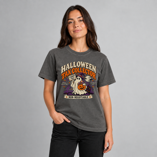 Funny Halloween Shirt, Vintage Halloween Tee, Retro Ghost Candy Tax Shirt