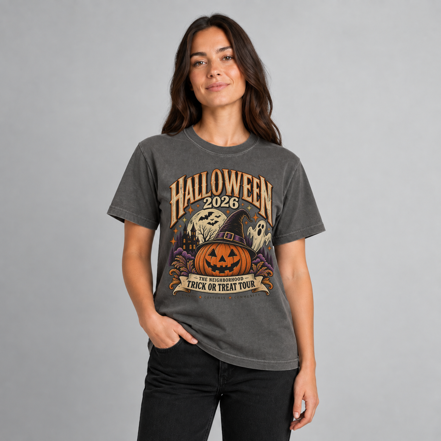 Vintage Halloween Shirt, Halloween 2026 Tee, Retro Trick or Treat Graphic Tee