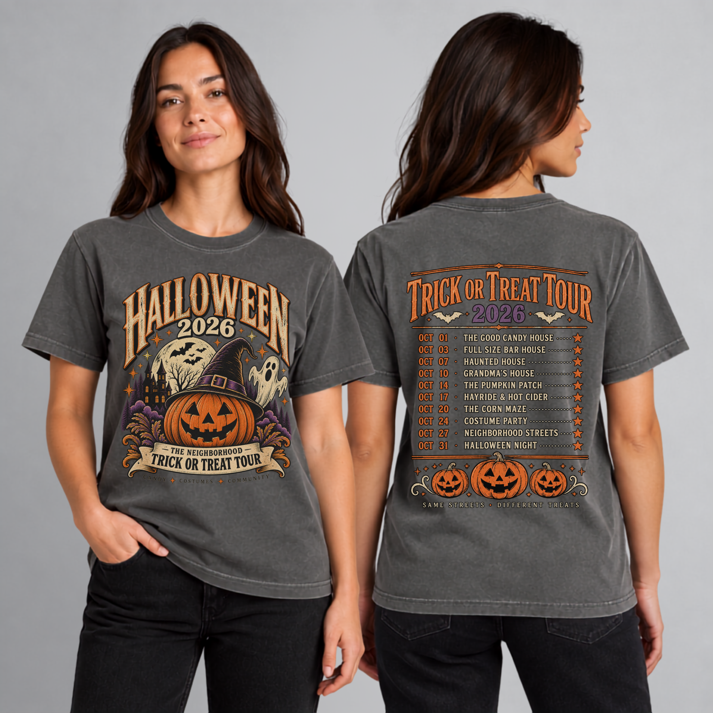 Vintage Halloween Shirt, Halloween 2026 Tee, Retro Trick or Treat Graphic Tee