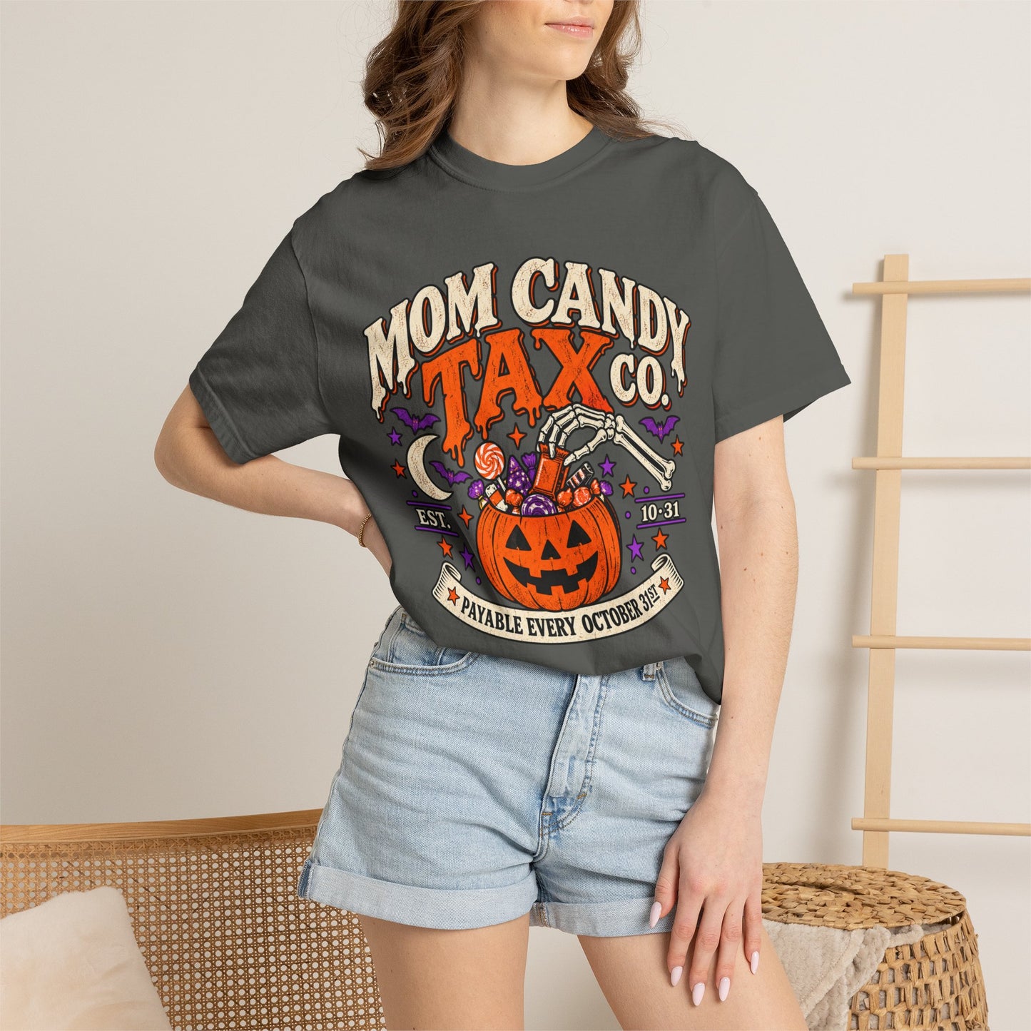 Mom Halloween Shirt, Mama Halloween Shirt, Vintage Candy Tax Graphic Tee