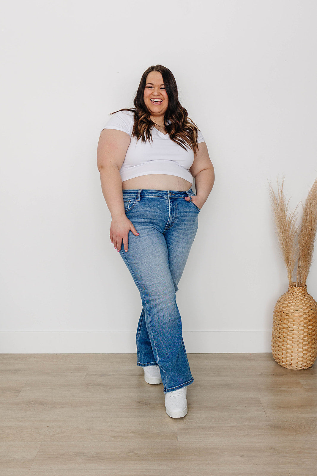 [PREORDER] Lycra Bootcut Jeans - Medium Wash