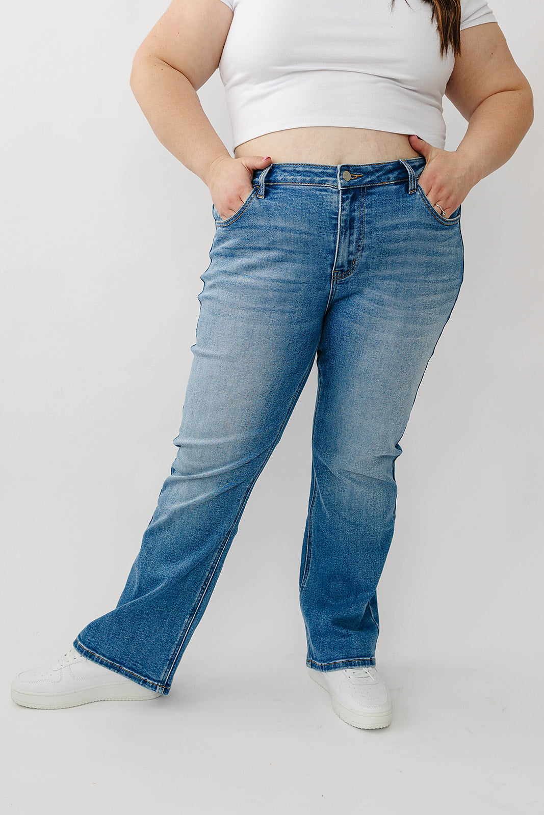 [PREORDER] Lycra Bootcut Jeans - Medium Wash