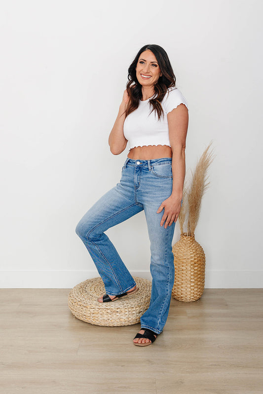 [PREORDER] Lycra Bootcut Jeans - Medium Wash