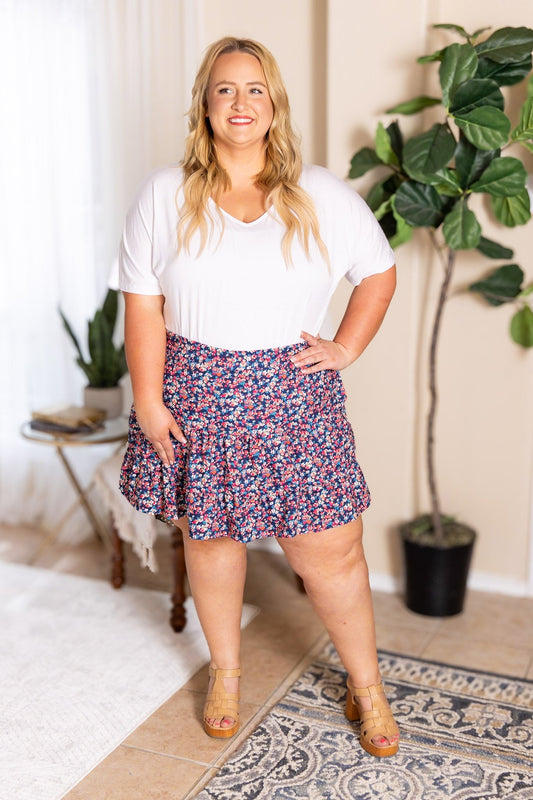 Shelby Skort - Navy Micro Floral