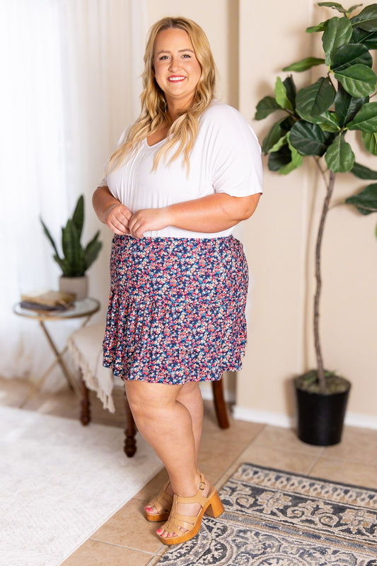 Shelby Skort - Navy Micro Floral