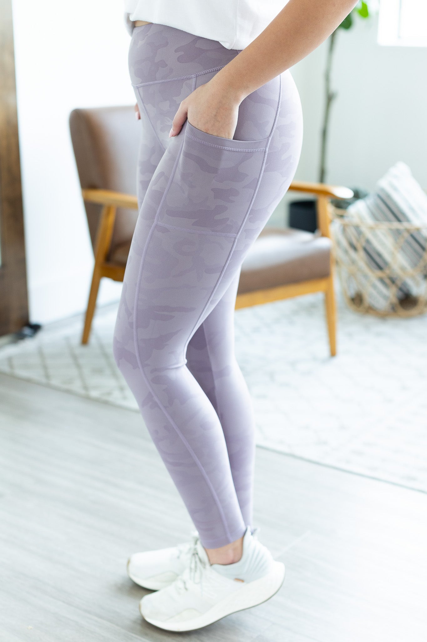 Athleisure Leggings - Purple Camo