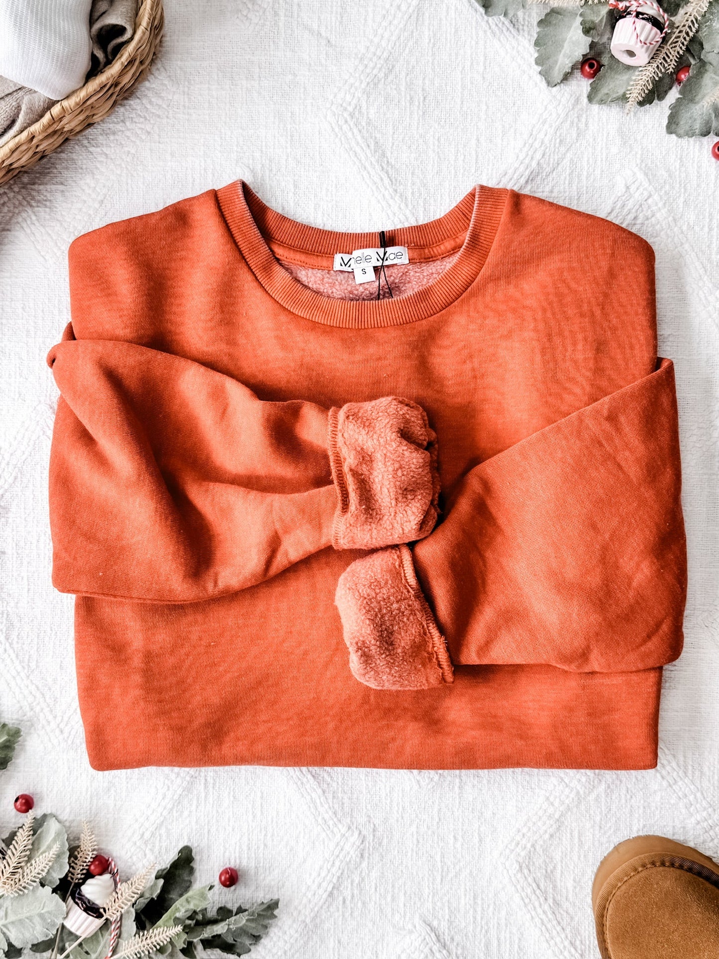 Vintage Wash Pullover - Rust