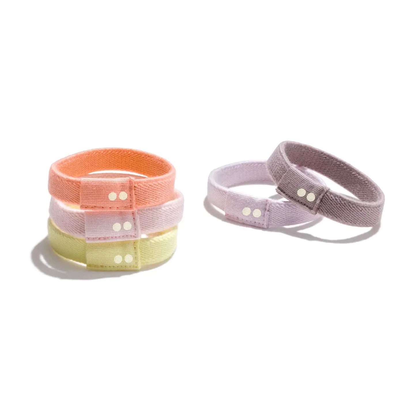 [PREORDER] Flat Hair Ties Pastel Colors - Bright Spark | Plastic-Free, Toxin-Free, Organic