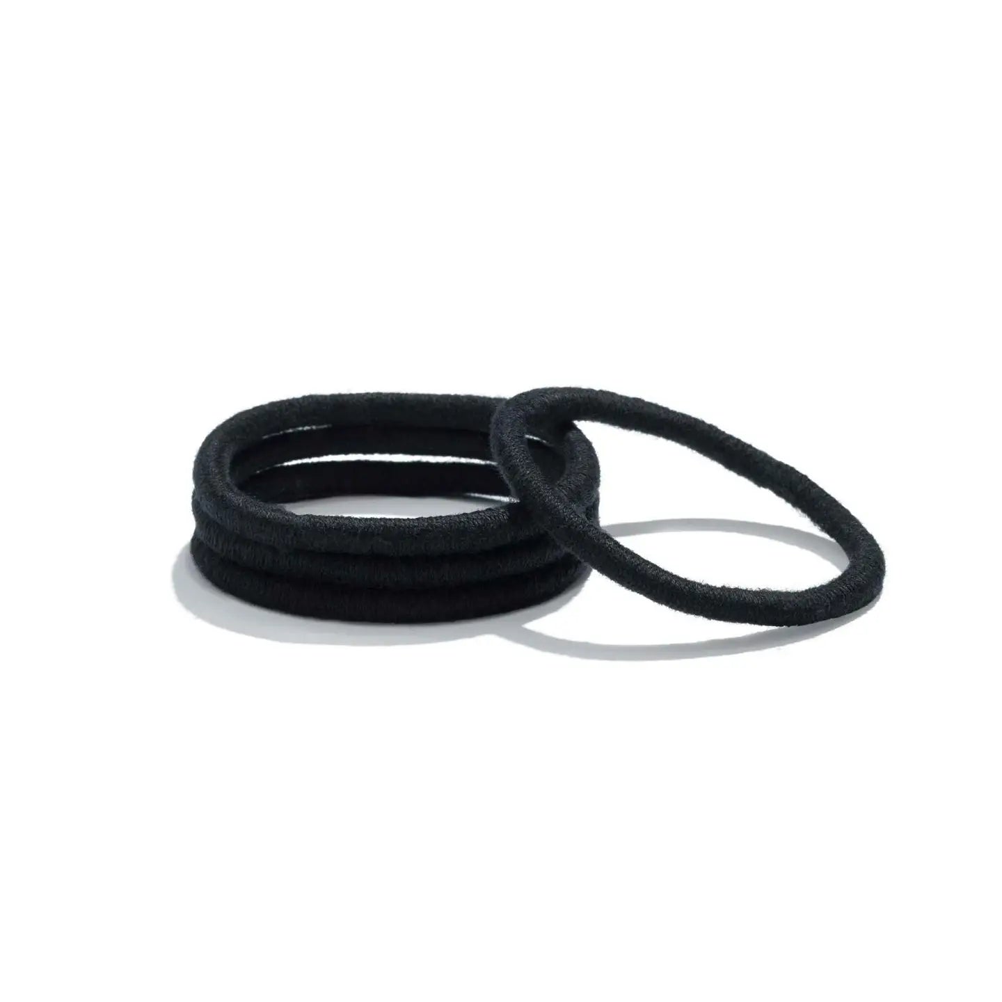 [PREORDER] Round Hair Ties - Black | Plastic-Free, Toxin-Free, Organic
