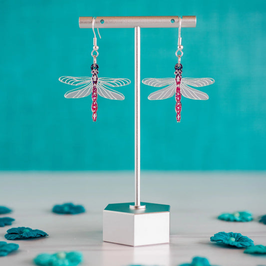Holographic Dragonfly Dangle Earrings