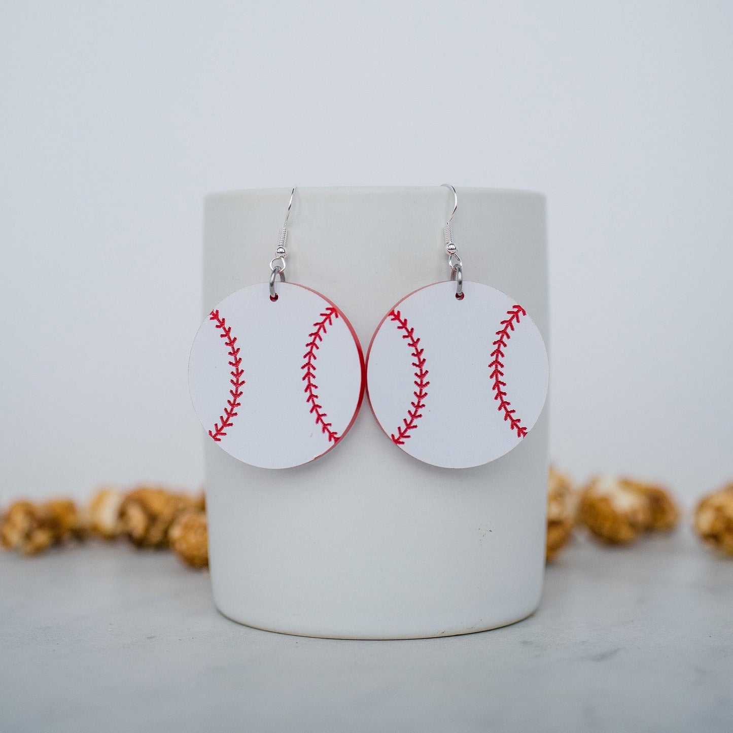 Medium Baseball Dangle Earrings