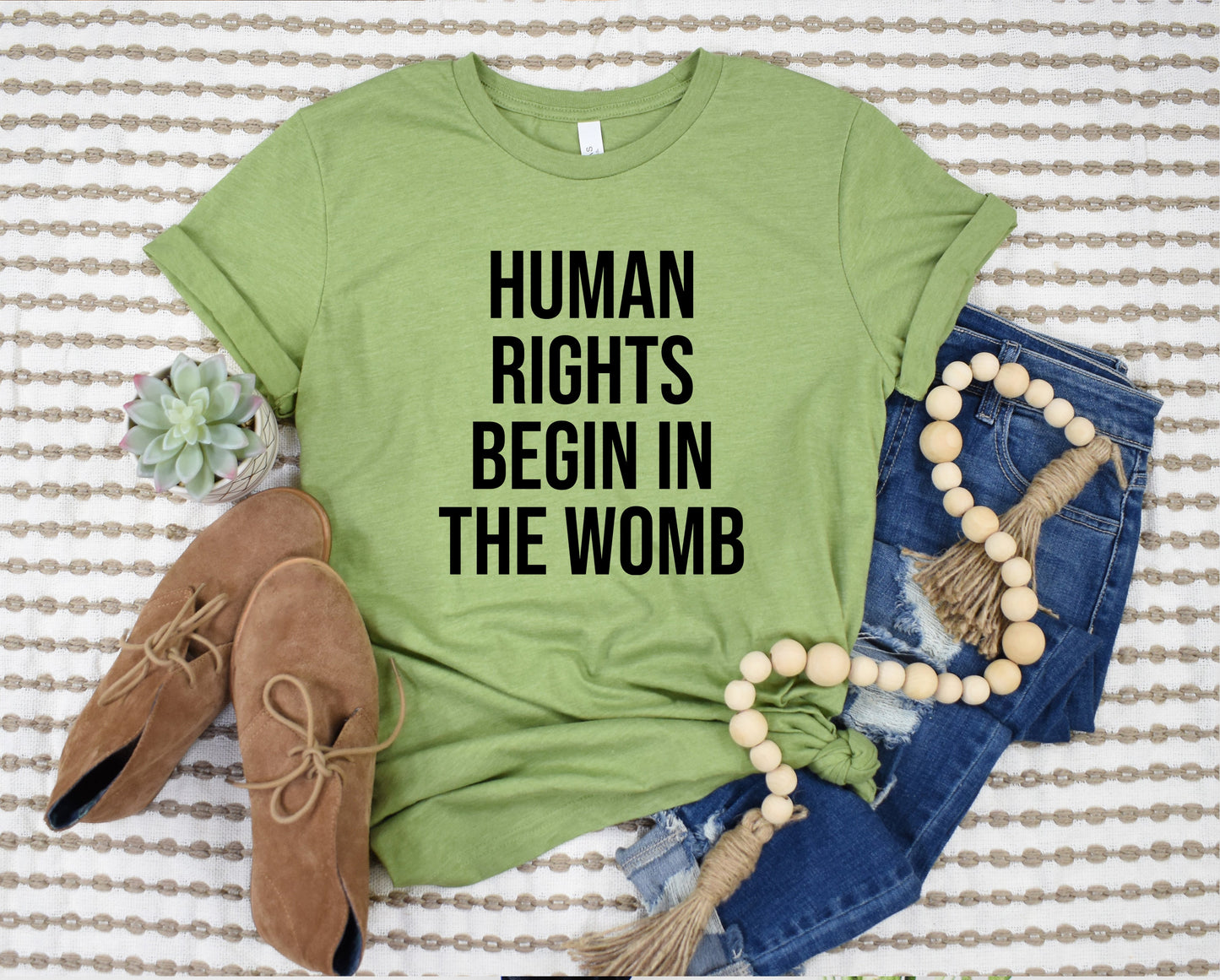 Human Rights Begin In The Womb Graphic Tee
