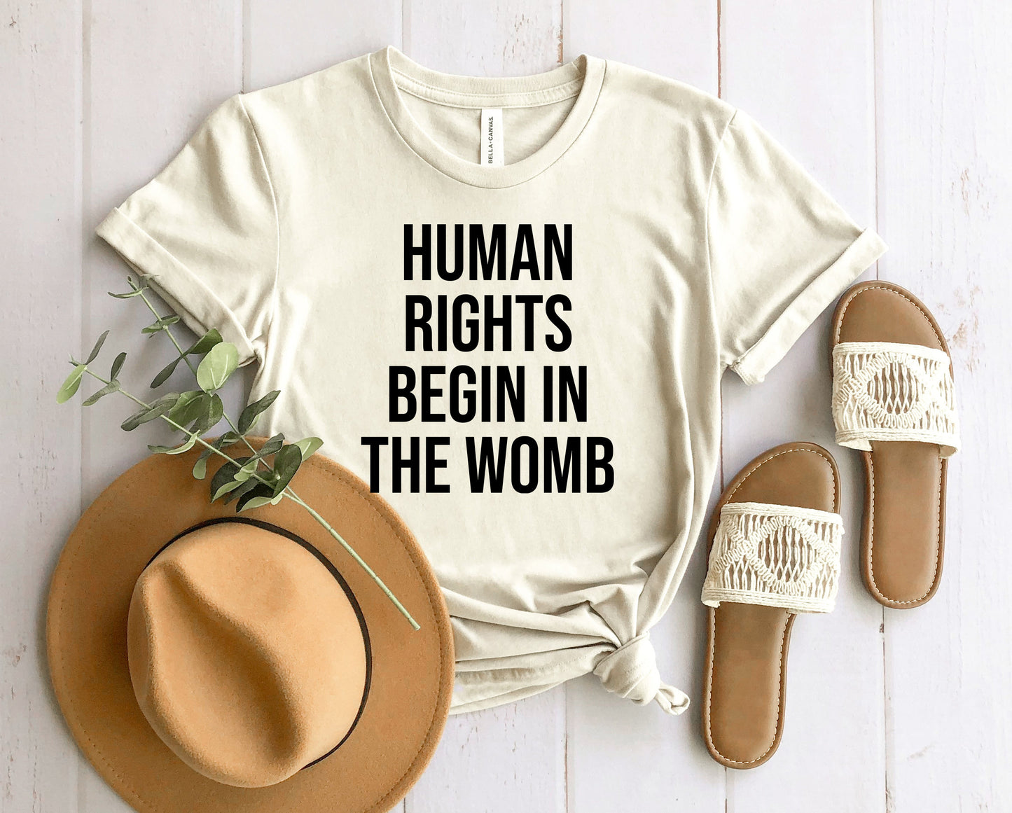 Human Rights Begin In The Womb Graphic Tee